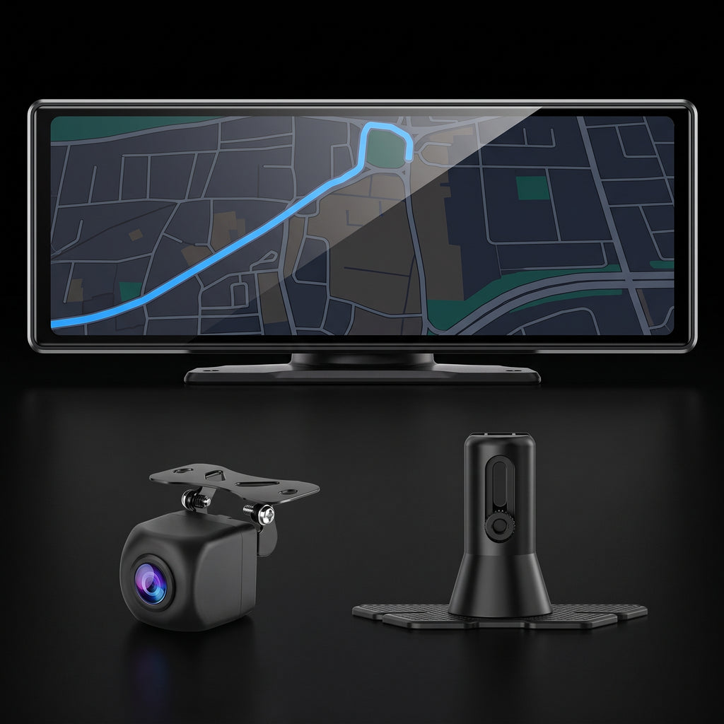 Segurecar 10.26" Wireless CarPlay & Android Auto Screen | Backup Camera + 512GB Card