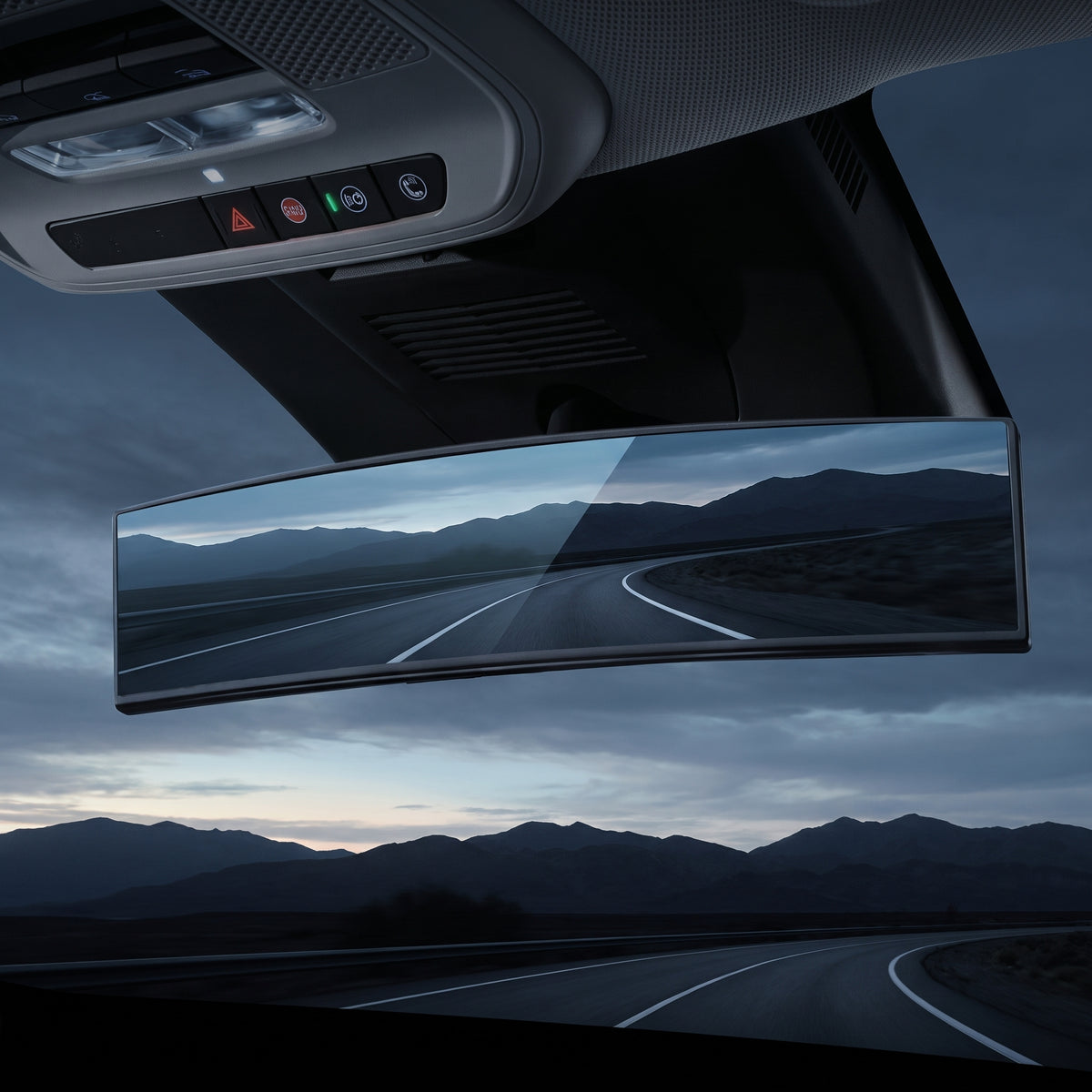 Segurecar Panoramic Rearview Mirror | Wide-Angle Anti-Glare Clip-On Car Mirror