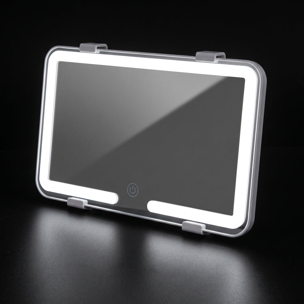 Segurecar Rechargeable LED Sun Visor Mirror | Touch-Control Lighted Vanity Mirror