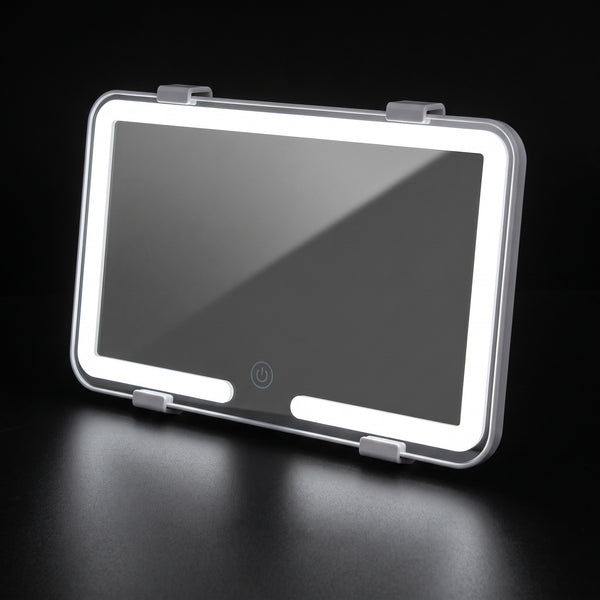 Segurecar Rechargeable LED Sun Visor Mirror | Touch-Control Lighted Vanity Mirror