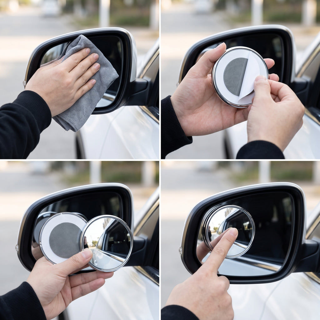 Segurecar Blind Spot Mirrors (2-Pack) | 360° Adjustable Wide-Angle Side Mirrors