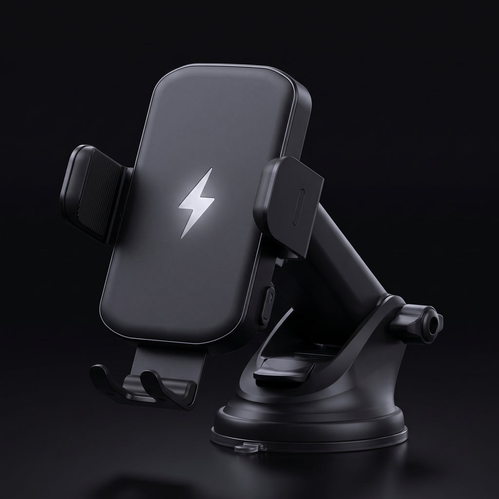 Segurecar Wireless Charging Car Phone Mount | Dashboard & Vent Holder with Telescopic Arm