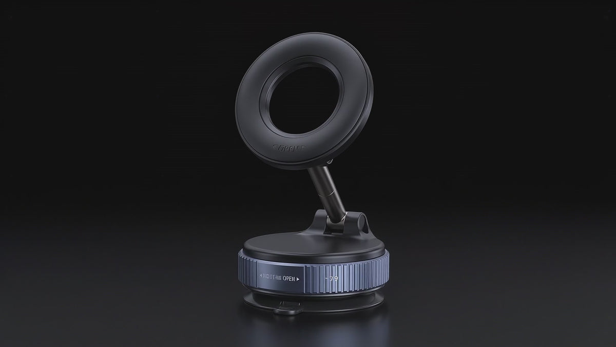 Segurecar Magnetic Vacuum Phone Mount | Foldable 360° Car Dashboard Holder