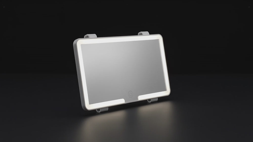 Segurecar Rechargeable LED Sun Visor Mirror | Touch-Control Lighted Vanity Mirror